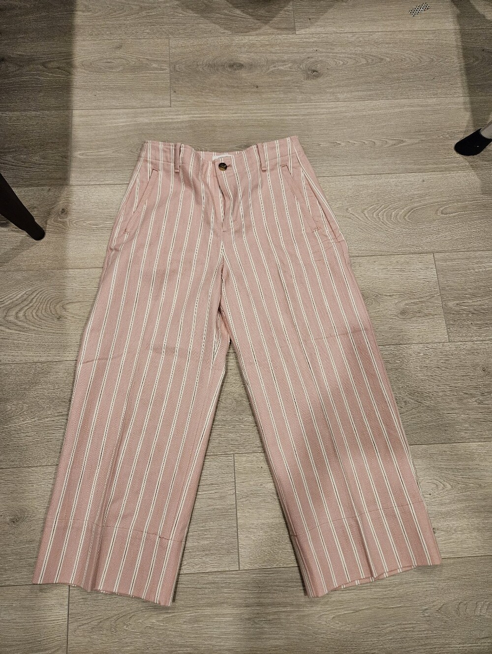 Banana Republic Pink Striped Wide-Leg Kids Pants Women